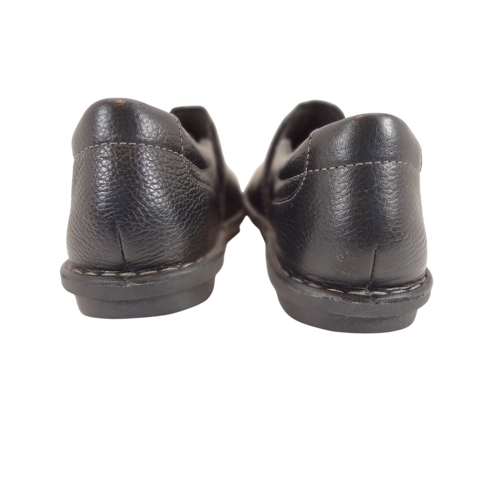Clarks Collection Loafers Women 9 Wide Black Excellent Leather Slip On Cushioned - Picture 5 of 8